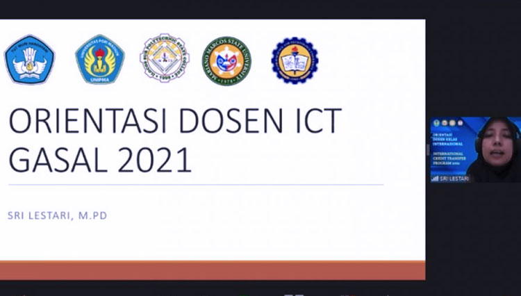 Orientasi dosen kelas internasional Program ICT Universitas PGRI Madiun Tahun 2021. (Foto: Humas UNIPMA for Times Indonesia)