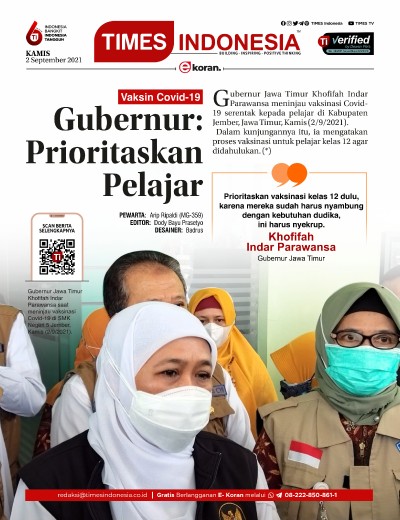 Edisi Kamis, 2 September 2021: E-Koran, Bacaan Positif Masyarakat 5.0