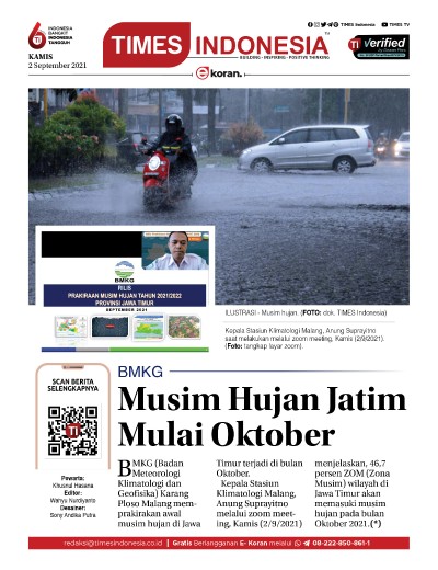 Edisi Kamis, 2 September 2021: E-Koran, Bacaan Positif Masyarakat 5.0 