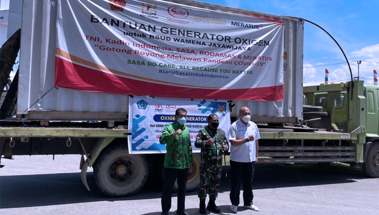 Telah Tiba, Generator Oksigen Bantuan TNI untuk RSUD Wamena