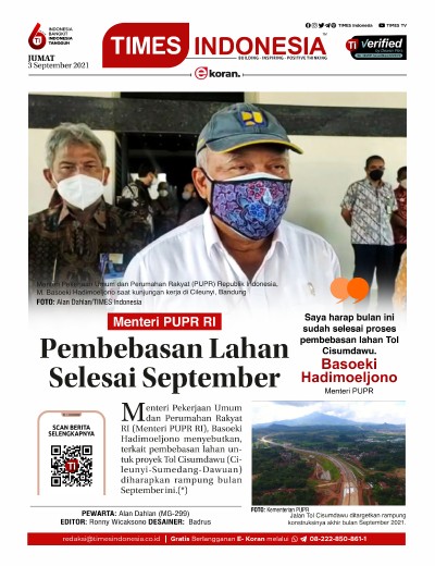 Edisi Jumat, 3 September 2021: E-Koran, Bacaan Positif Masyarakat 5.0