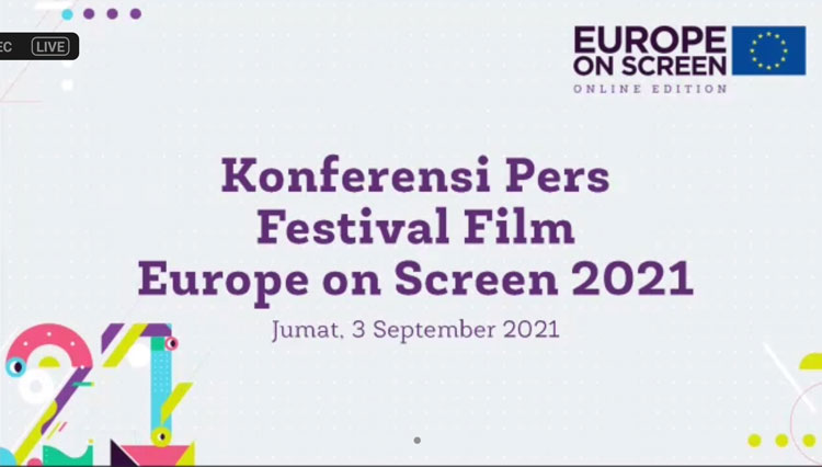 Press Confrence Virtual Europe On Screen (FOTO: Tangkapan Layar Zoom)
