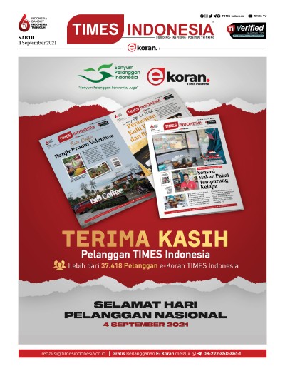 Edisi Sabtu, 4 September 2021: E-Koran, Bacaan Positif Masyarakat 5.0