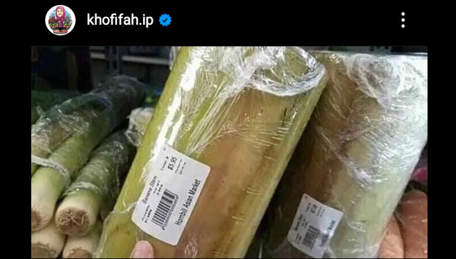 Gedebog pisang harga fantastis di pasar Amerika Serikat.(Dok.Instagram Khofifah) 