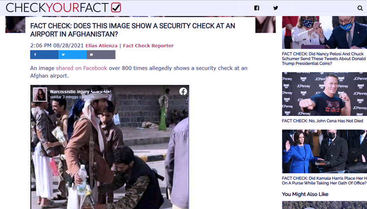 cek fakta Pemeriksaan Keamanan Bandara Kabul Afghanistan