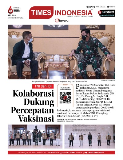 Edisi Selasa, 7 September 2021: E-Koran, Bacaan Positif Masyarakat 5.0 