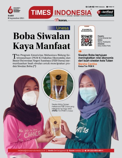 Edisi Rabu, 8 September 2021: E-Koran, Bacaan Positif Masyarakat 5.0