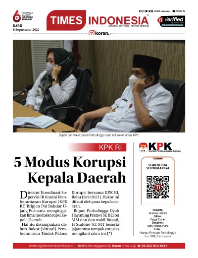 Edisi Rabu, 8 September 2021: E-Koran, Bacaan Positif Masyarakat 5.0