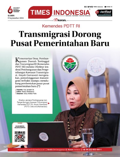 Edisi Kamis, 9 September 2021: E-Koran, Bacaan Positif Masyarakat 5.0
