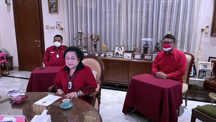 Ketua Umum PDI Perjuangan Megawati Soekarnoputri memberika arahan di acara pembukaan sekolah partai, Jakarta, Jumat, 10 September 2021. (FOTO: Dok. PDI Perjuangan)