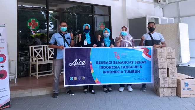 Aice Bagikan Es Krim Susu Telur dan Masker SHIELD untuk Masyarakat Terdampak Covid-19