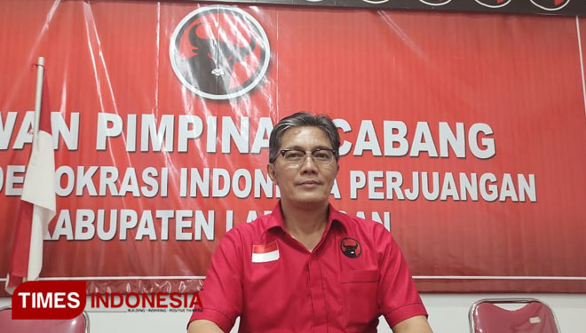 Ida Bagus Nugraha, Pelaksana Harian (Plh) Ketua DPC PDI Perjuangan Lamongan, (Foto : Moch. Nuril Huda/TIMES Indonesia)