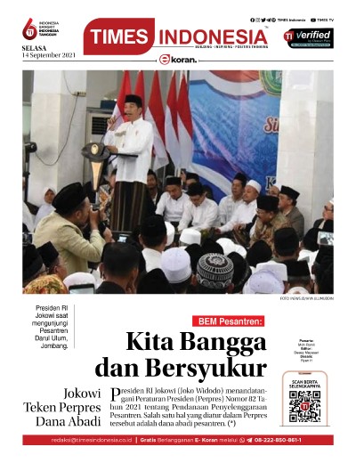 Edisi Selasa, 14 September 2021: E-Koran, Bacaan Positif Masyarakat 5.0	