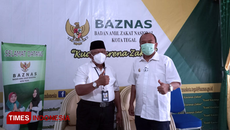 Wakil Walikota Tegal Bersama Ketua Baznas usai lakukan Koordinasi  (FOTO: Cahyo Nugroho For TIMES Indonesia)