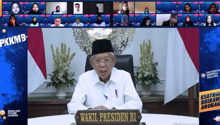 PKKMB UNMER Malang, Wapres Ajak Mahasiswa Memupuk Nasionalisme dan Tangkal Hoaks