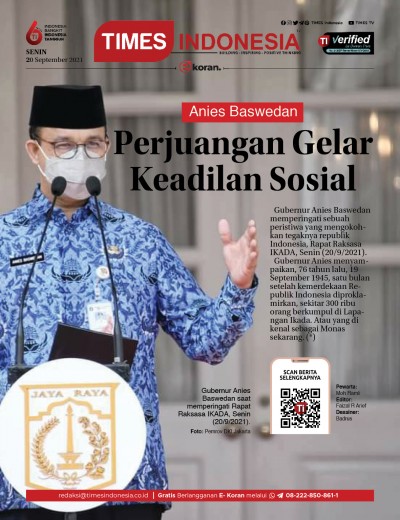 Edisi Senin, 20 September 2021: E-Koran, Bacaan Positif Masyarakat 5.0