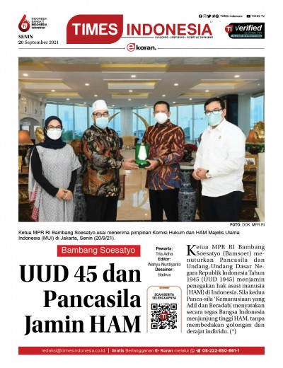 Edisi Senin, 20 September 2021: E-Koran, Bacaan Positif Masyarakat 5.0
