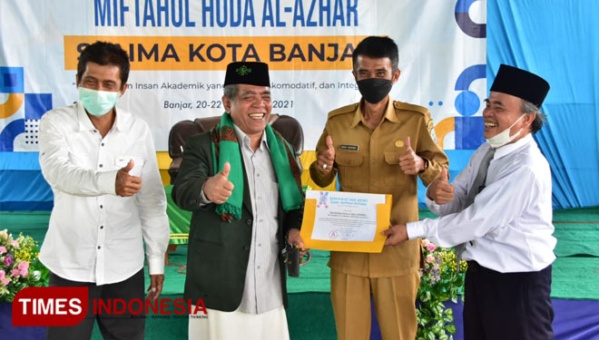 Wakil Wali Kota Banjar bersama pengurus STAIMA (foto: Susi/TIMES Indonesia)