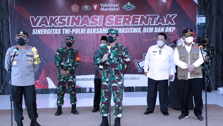 Dukung Percepatan Vaksinasi, Panglima TNI Apresiasi Kegiatan Serbuan ...