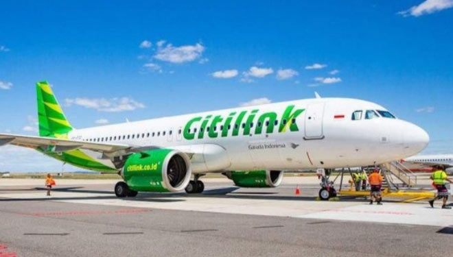Salah satu pesawat Citilink saat parkir di bandara internasional (foto: Dokumen/ABC Australia)