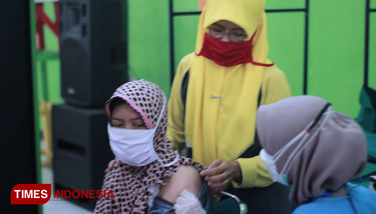 Warga kini mulai menunjukan peningkatan minat untuk mendapatkan vaksin (foto: Susi/TIMES Indonesia)