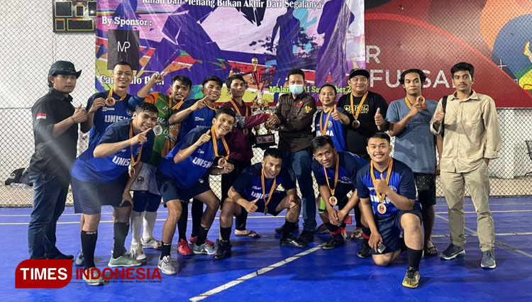 Tim Futsal Unisma berhasil memenangkan Tournament Posko Timur Se Jawa Timur. (FOTO: AJP TIMES Indonesia)