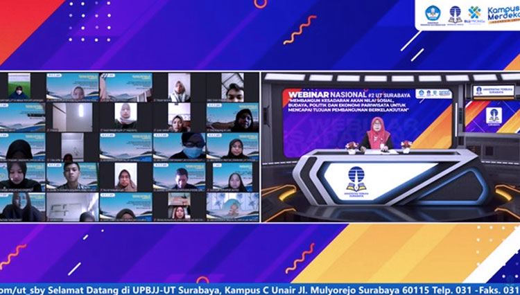 Webinar Universitas Terbuka Surabaya Bahas Pariwisata Berkelanjutan
