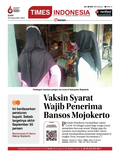 Edisi Rabu, 29 September 2021: E-Koran, Bacaan Positif Masyarakat 5.0