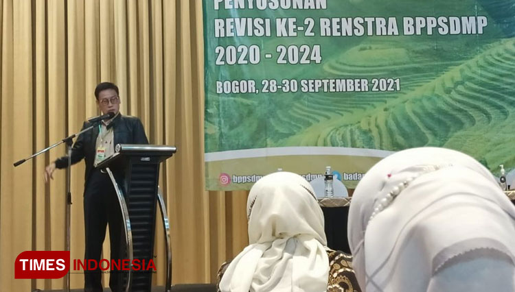 Kegiatan pembukaan penyusunan Revisi ke 2 Renstra BPPSDMPdi Hotel Arch Bogor. (FOTO: AJP TIMES Indonesia)
