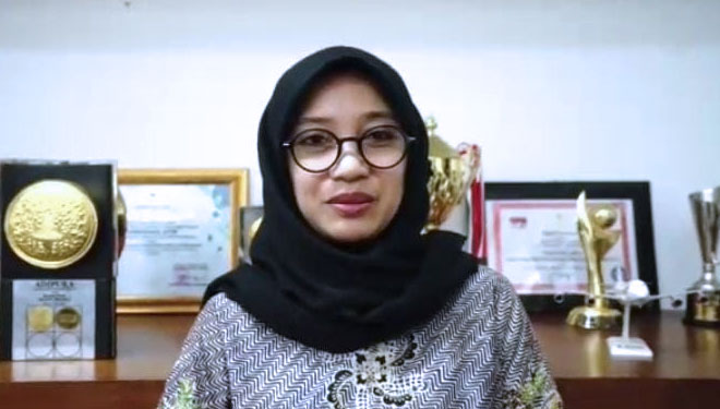 Bupati Banyuwangi, Ipuk Fiestiandani Azwar Anas dalam video ucapan selamat Harlah IKSASS ke 33 (Foto: tangkapan layar).