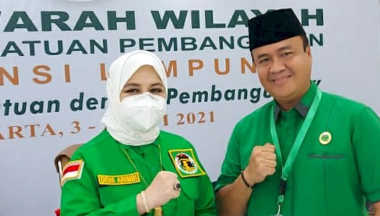 Dewi Arimbi (kiri) dalam sebuah acara PPP Lampung. (foto: PPP for TIMES Indonesia)