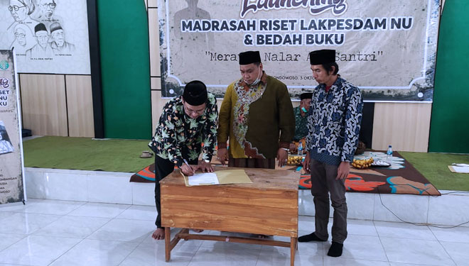 Kegiatan launching madrasah riset Lakspedam PCNU Kabupaten Bondowoso (FOTO: Afif for TIMES Indonesia)