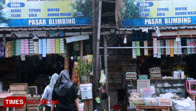Suasana kondisi pasar Blimbing, Kota Malang pada Selasa (5/10/2021). (Foto: Adhitya Hendra/TIMES Indonesia)