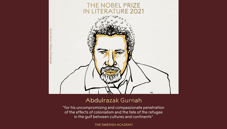 Abdulrazak Gurnah, novelis Tanzania memenangkan Nobel Sastra 2021. (FOTO: Twitter @NobelPrize)