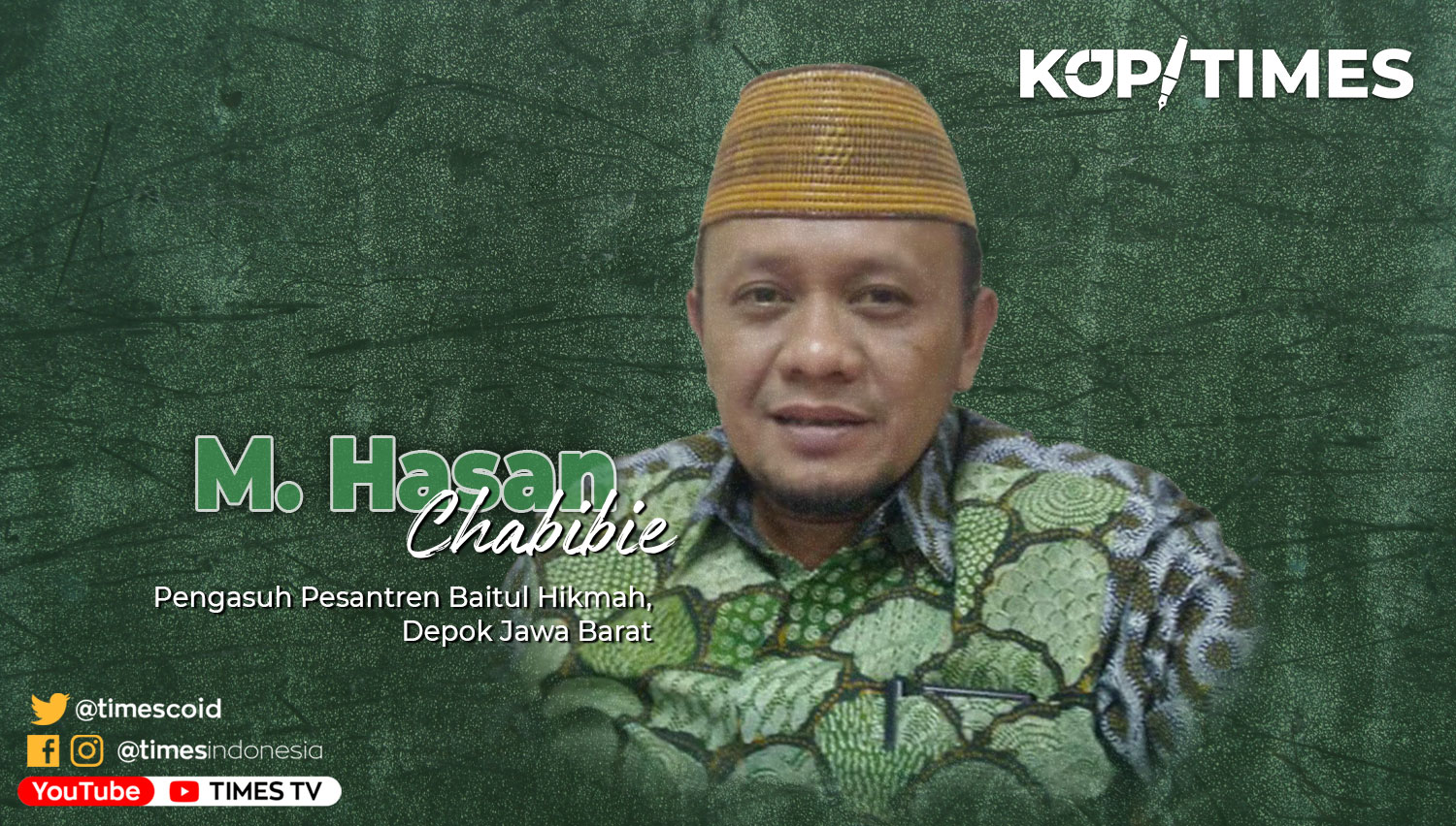 Dr. M. Hasan Chabibie, Pengasuh Pesantren Baitul Hikmah, Depok Jawa Barat