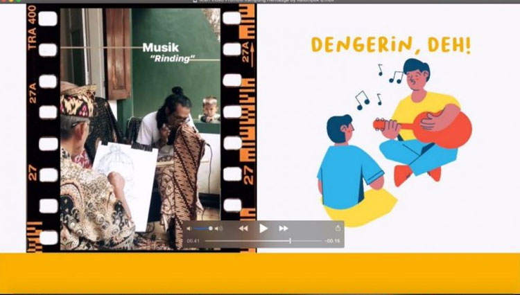 Konten cetak dan audio visual untuk sarana promosi kampung kayutangan.
