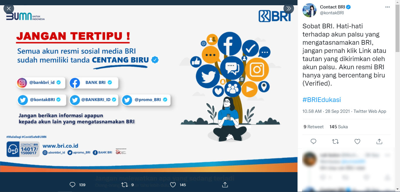 cek fakta hadiah Bank BRI 3