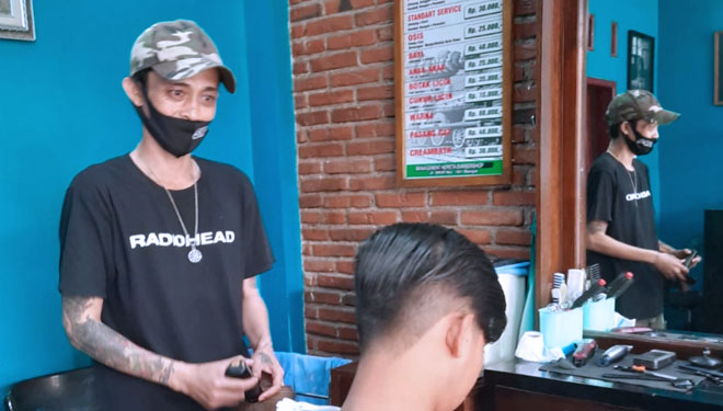 Kereta Barbershop binaan Dinas KUKMP Kota Banjar. (foto: Istimewa)