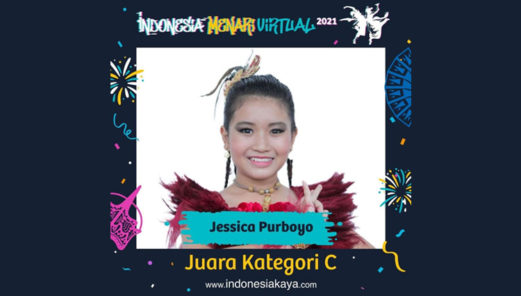 Jeje Jessica saat ditetapkan sebagai juara Indonesia menari Virtual 2021 (Foto: indonesiaberkarya.com)
