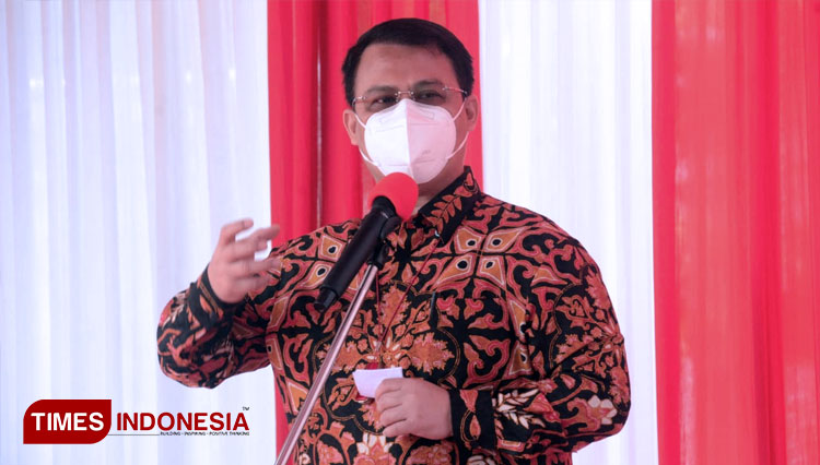 Wakil Ketua MPR RI, Dr. Ahmad Basarah, M.H. menyelenggarakan kegiatan vaksinasi Covid-19 Dosis Kedua. (FOTO: Adhitya Hendra/TIMES Indonesia)