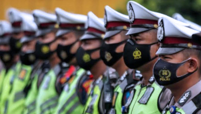 Anggota kepolisian Indonesia. (FOTO: Antara)