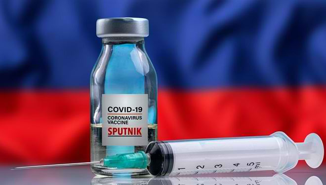 Vaksin Covid-19 Sputnik V buatan Rusia. 