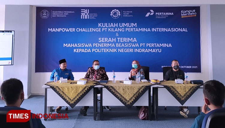 Kuliah Umum antara Polindra Indramayu dan Pertamina.(Foto: Muhamad Jupri/TIMES Indonesia)