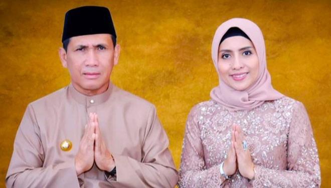Wali Kota Lubuklinggau, H SN Prana Putra Sohe dan Ketua TP PKK, Hj Yetti Oktarina Prana. (Foto dok Instagram @rinaprana)