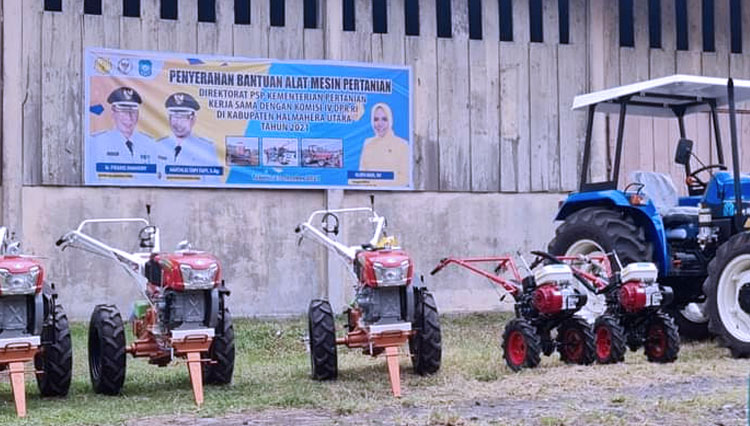 Alsintan bantuan Aspirasi Anggota Komisi IV DPR-RI Alien Mus, melalui Kementerian Pertanian RI. (FOTO: Dok Alien Mus)