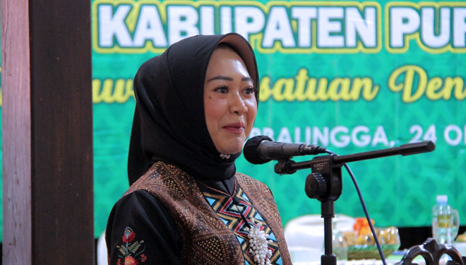 Bupati Purbalingga Dyah Hayuning Pratiwi SE BEcon MM saat hadiri Muscab VIII PPP Kabupaten Purbalingga. (FOTO: Humas Pemkab Purbalingga for TIMES Indonesia)