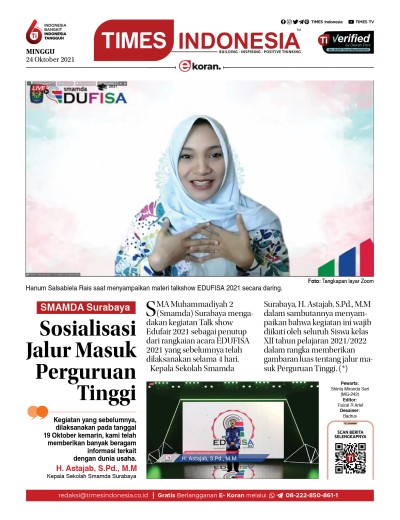 Edisi Minggu, 24 Oktober 2021: E-Koran, Bacaan Positif Masyarakat 5.0