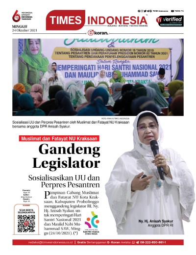 Edisi Minggu, 24 Oktober 2021: E-Koran, Bacaan Positif Masyarakat 5.0