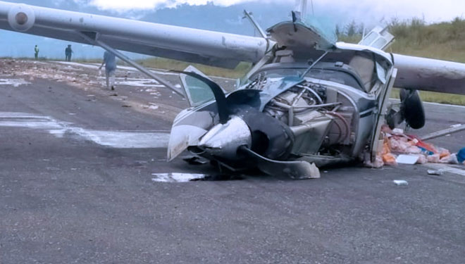 Pesawat kargo yang terjatuh tersebut adalah Smart Air (foto: Dokumen/nkriku)