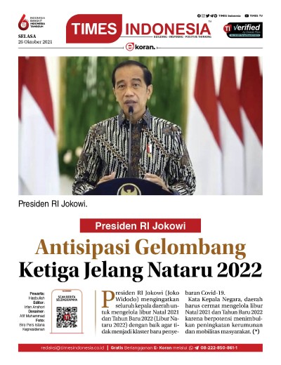 Edisi Selasa, 26 Oktober 2021: E-Koran, Bacaan Positif Masyarakat 5.0